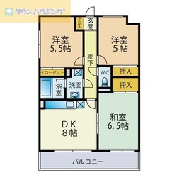 グレーシャス市川の物件間取画像